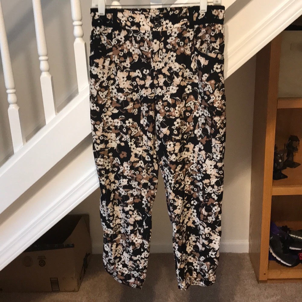 Anthropologie floral jogger pants with pockets